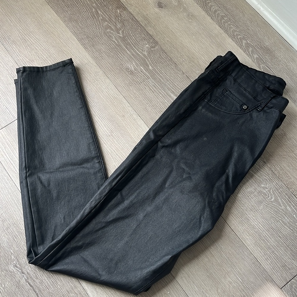 H&M High Waisted Black Denim Pants